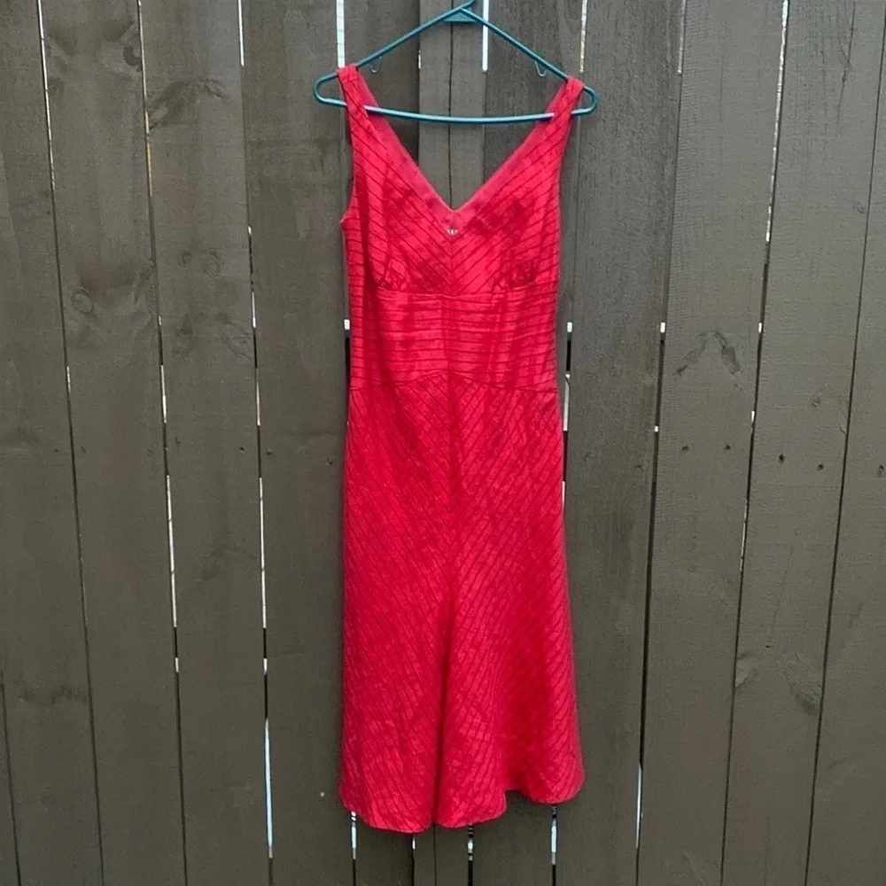 Ralph Lauren Black Label Exclusive Linen Nautical Red & Navy Stripe Midi dress 4 - Picture 3 of 14